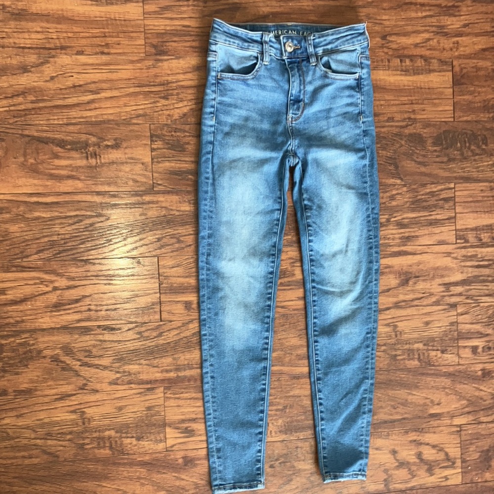 american eagle high rise skinny jeans